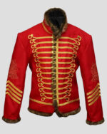 Jimi Hendrix Pipe Band 18th Century Napoleonic Red Hussar Jacket