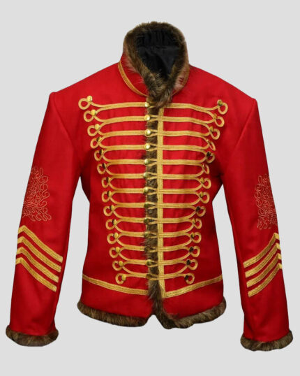Jimi Hendrix Pipe Band 18th Century Napoleonic Red Hussar Jacket
