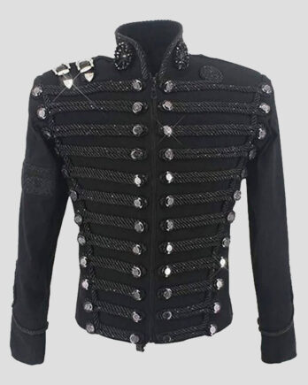 Men’s Black Michael Jackson Military Jacket