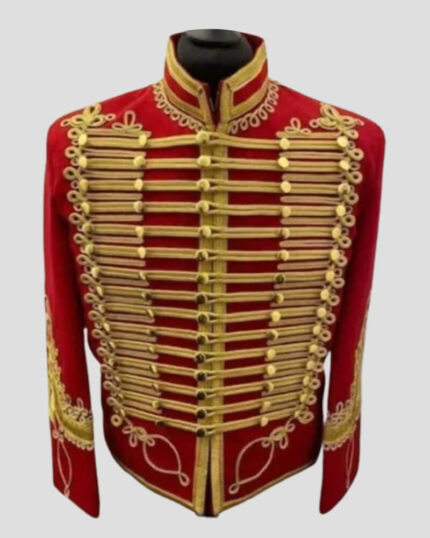 Men’s Red Hussar Marching Pipe Band Jacket