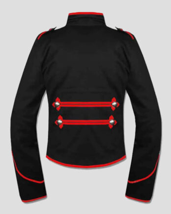 Red Black Gothic Steampunk Military Drummer Parade Jacket