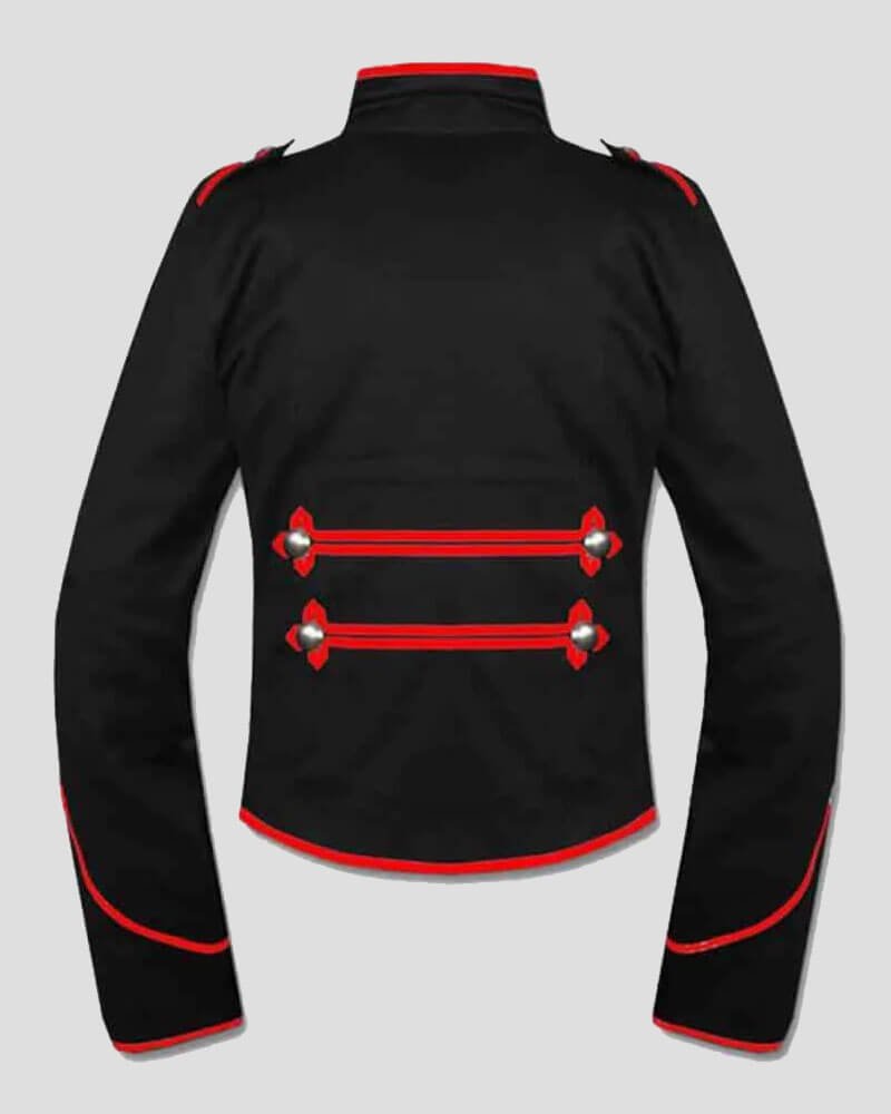 Vintage Style Black Military Drummer Jacket – Men’s Size M, Punk/Goth Rock