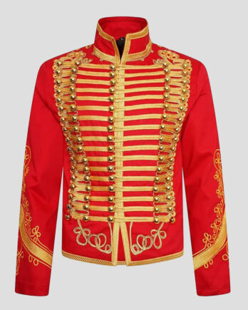 Red Marching Band Drummer Military Parade Jacket