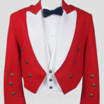 Red Prince Charlie Jacket & White Vest With White Lapels