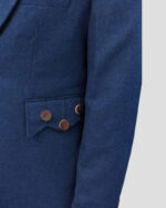 Men's Scottish Blue Tweed Kilt Jacket And Waistcoat