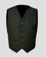 Trendy Scottish Tweed Argyle Kilt Jacket With Waistcoat/Vest