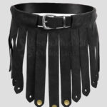 Black Leather Gladiator Kilt - Keanu kilt
