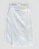 White Leather Kilt For Men - Oliver Kilt