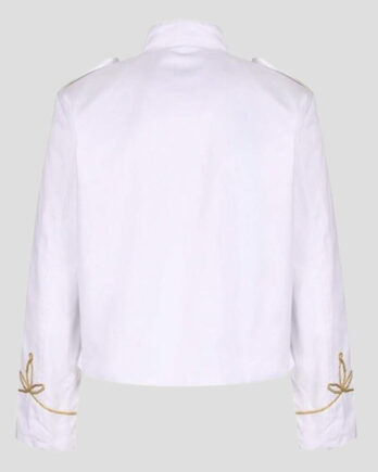 White Napoleon Military Drummer Parade Steampunk Jacket