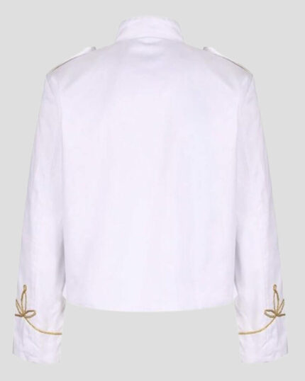 White Napoleon Military Drummer Parade Steampunk Jacket
