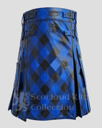 Hybrid Blocks Printed Leather Kilt