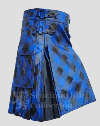 Hybrid Blocks Printed Leather Kilt