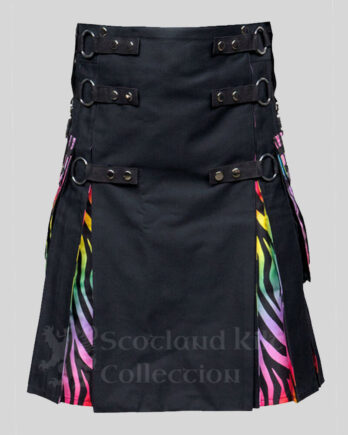 Bold Rainbow Tiger Stripe Hybrid Kilt – New Arrival