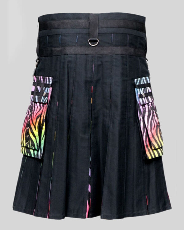 Bold Rainbow Tiger Stripe Hybrid Kilt – New Arrival