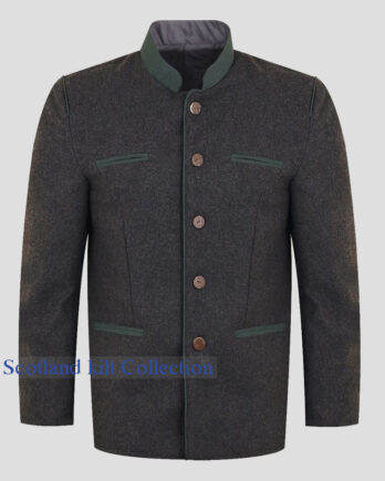 Fürth Charcoal Grey Bavarian Trachten Jacket