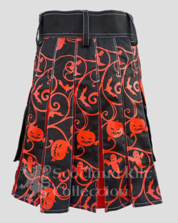 Jack O’Lantern Halloween Hybrid Utility Kilt