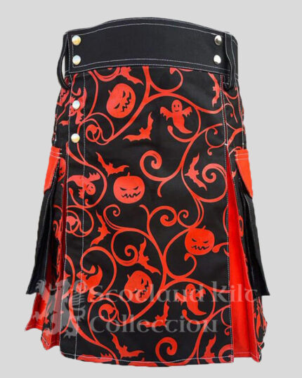 Jack O'Lantern Halloween Hybrid Utility Kilt