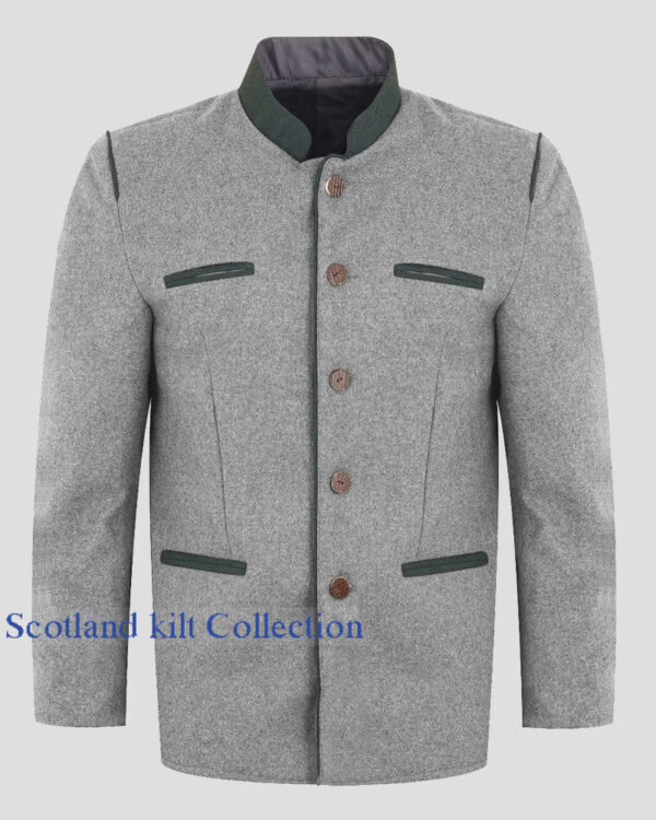 Nuremberg Light Grey Bavarian Trachten Jacket