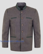 Würzburg Grey Trachten Jacket -Bavarian Oktoberfest Style