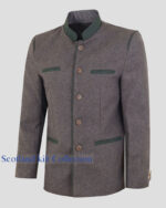 Würzburg Grey Trachten Jacket -Bavarian Oktoberfest Style