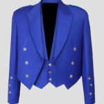 Men's Scottish Blue Prince Charlie Jacket with 3-Button Vest