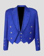 Men's Scottish Blue Prince Charlie Jacket with 3-Button Vest