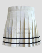 White and Black Women’s Fashion Kilt - Stylish & Chic