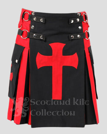 Crucifix Utility Kilt - Stylish Crusader Cross Kilt for Men