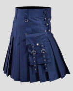Navy Blue Deluxe Utility Kilt - Fashion Utility Kilt in Heavy Cotton