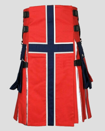 Norwegian Flag Utility Kilt - Hybrid Cotton Norway Kilt