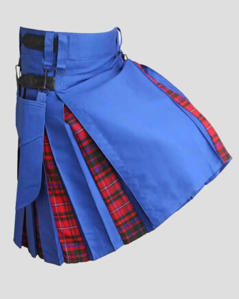 Royal Blue & Macpherson Tartan Hybrid Kilt