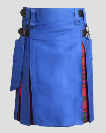 Royal Blue & Macpherson Tartan Hybrid Kilt