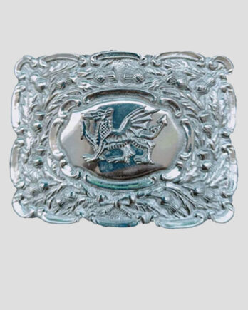 Dragon Badge Silver Kilt Belt Buckle