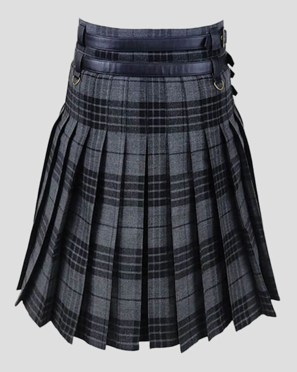 Grey Watch Tartan Utility Kilt - Men's Kilt w Detachable Pocket