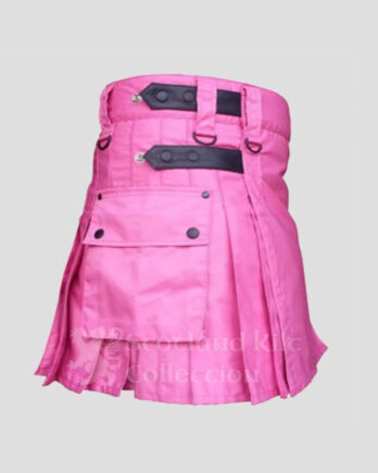 Women Pink Kilt Utility