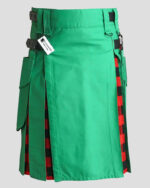 Light Green MacGregor Rob Roy Tartan Men's Scottish Hybrid Kilt