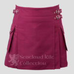 Aileen Maroon Women’s Utility Kilt with Cargo Pockets