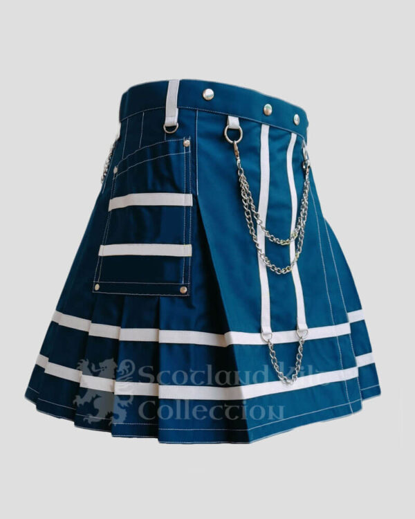 Navy Blue Women Utility Kilt