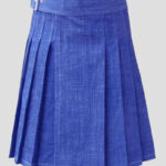 Rugged Blue Denim Kilt for Tough & Stylish Men