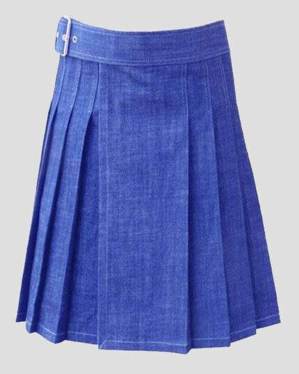 Rugged Blue Denim Kilt for Tough & Stylish Men