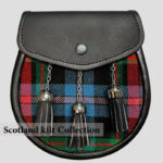 Scottish LGBT Tartan Sporran with Leather & Chain Strap