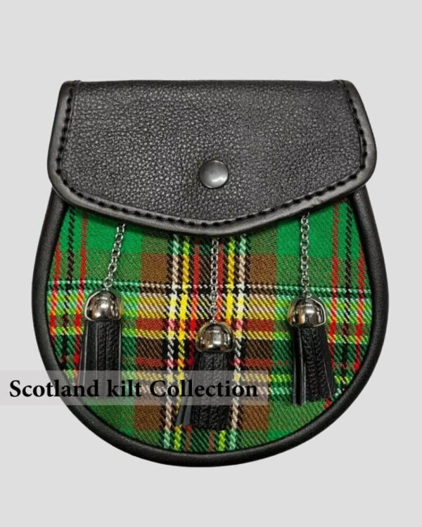 Scottish Tara Murphy Tartan Sporran with Leather & Chain Strap