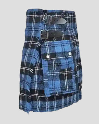 Standard Ramsay Blue Tartan Utility Kilt for Women