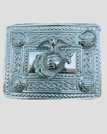 US Marine Badge Chrome Kilt Belt Buckle