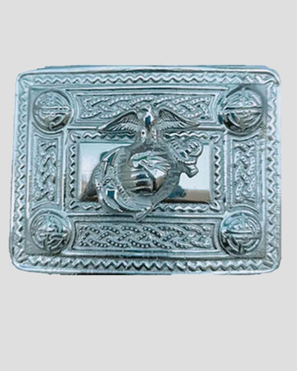 US Marine Badge Chrome Kilt Belt Buckle