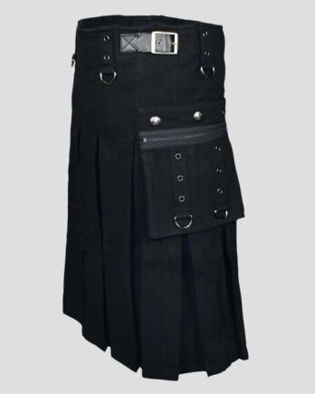 Black Worker Cargo Utility Kilt