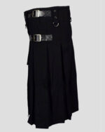 Black Worker Cargo Gothic Utility Kilt