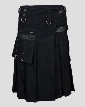 Black Worker Cargo Utility Kilt