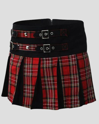 Ladies Royal Stewart Pleated Mini Hybrid Kilt