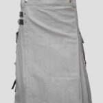 Men's Grey Utility Kilt with Nylon Straps